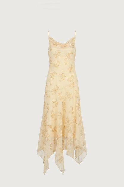 SHEER FLORAL SLIP DRESS