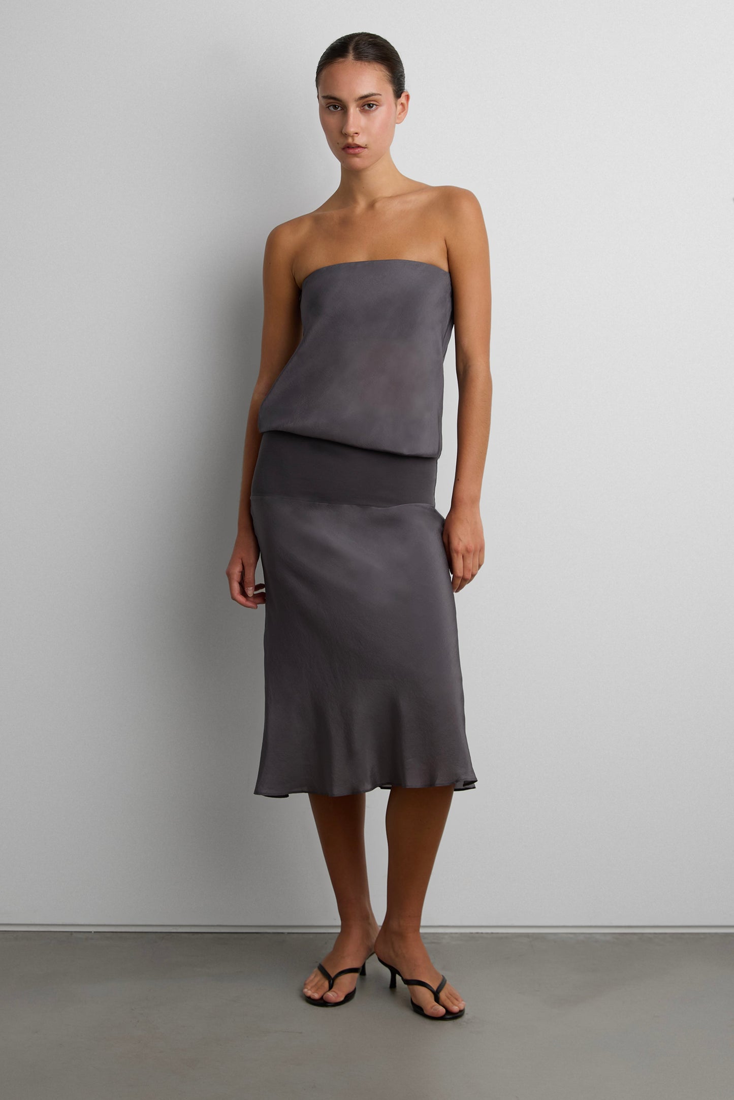 FOLDOVER COLOUR BLOCK TUBE DRESS