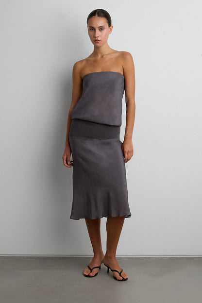 FOLDOVER COLOUR BLOCK TUBE DRESS