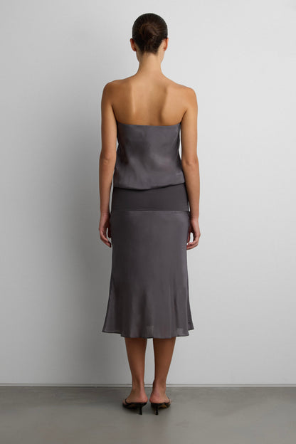 FOLDOVER COLOUR BLOCK TUBE DRESS