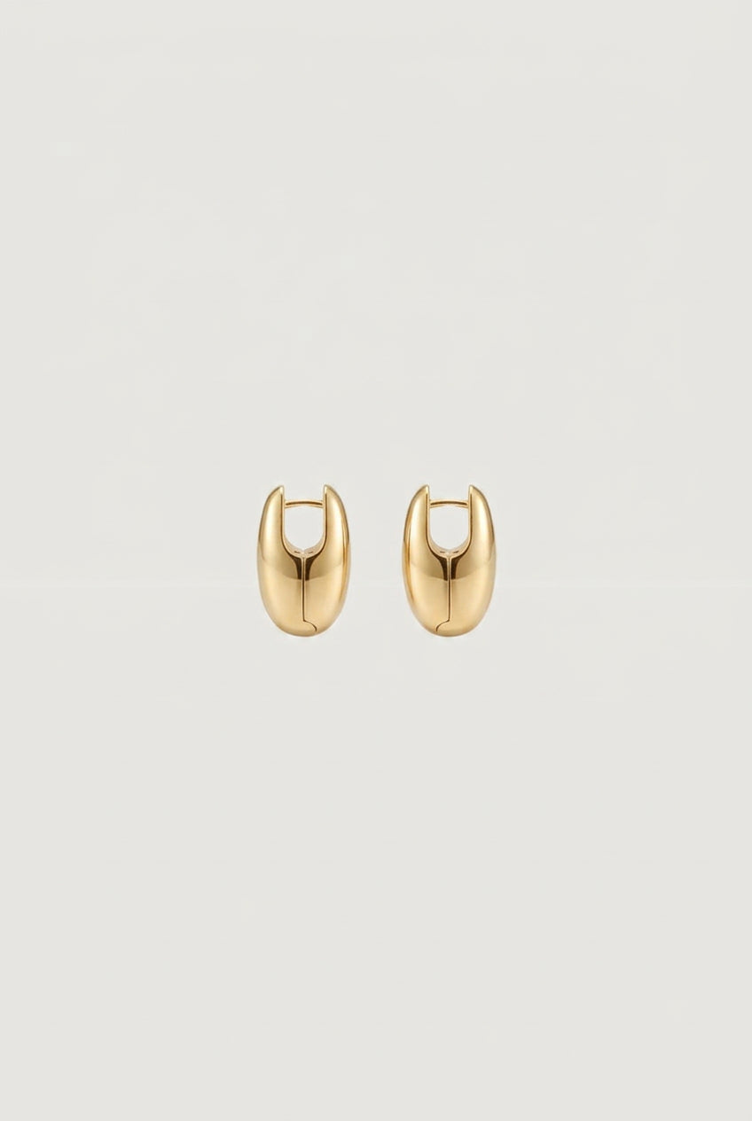 ELONGATED DISC EARRINGS