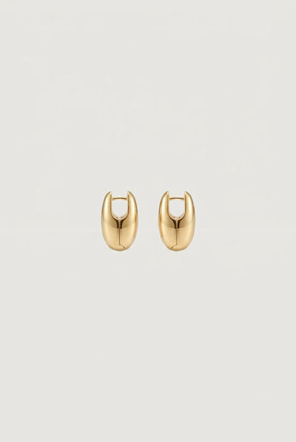 ELONGATED DISC EARRINGS