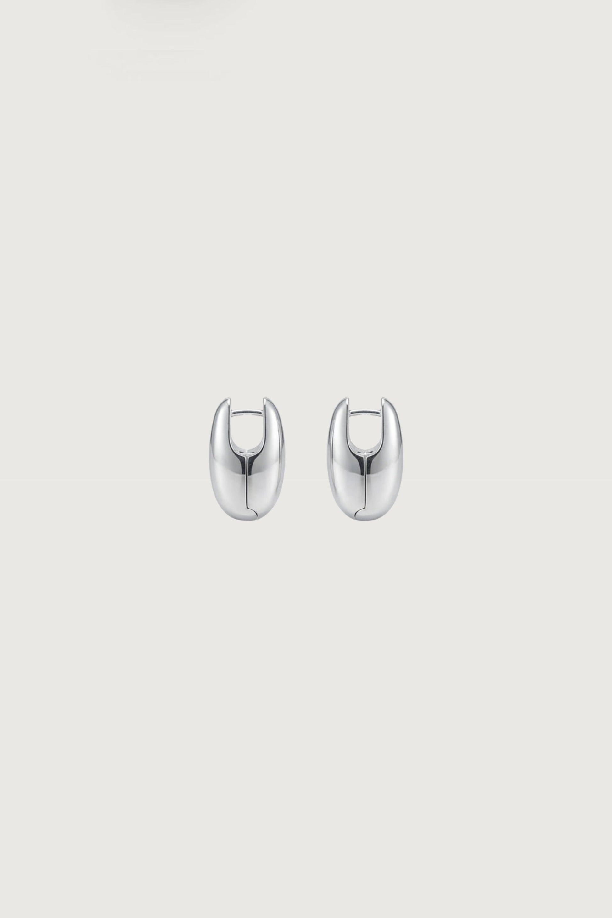 ELONGATED DISC EARRINGS
