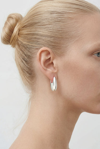 ELONGATED DISC EARRINGS