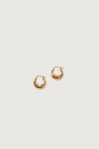 CHUNKY ORGANIC WAVE HOOP EARRINGS