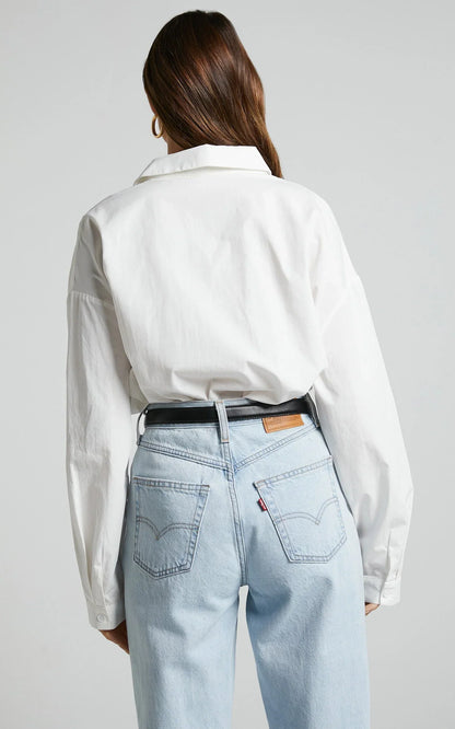 Chaemay Shirt - Long Sleeve Shirt in White