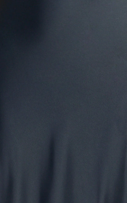 Cariela Midi Dress - Plunge Neck Satin Dress in Navy