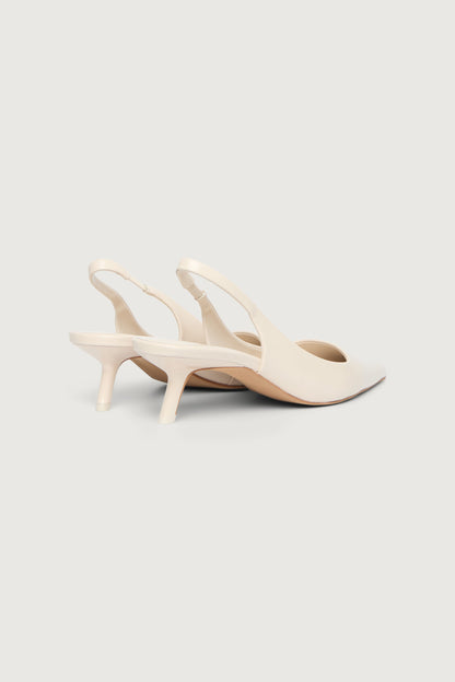 POINTED TOE SLING BACK KITTEN HEEL