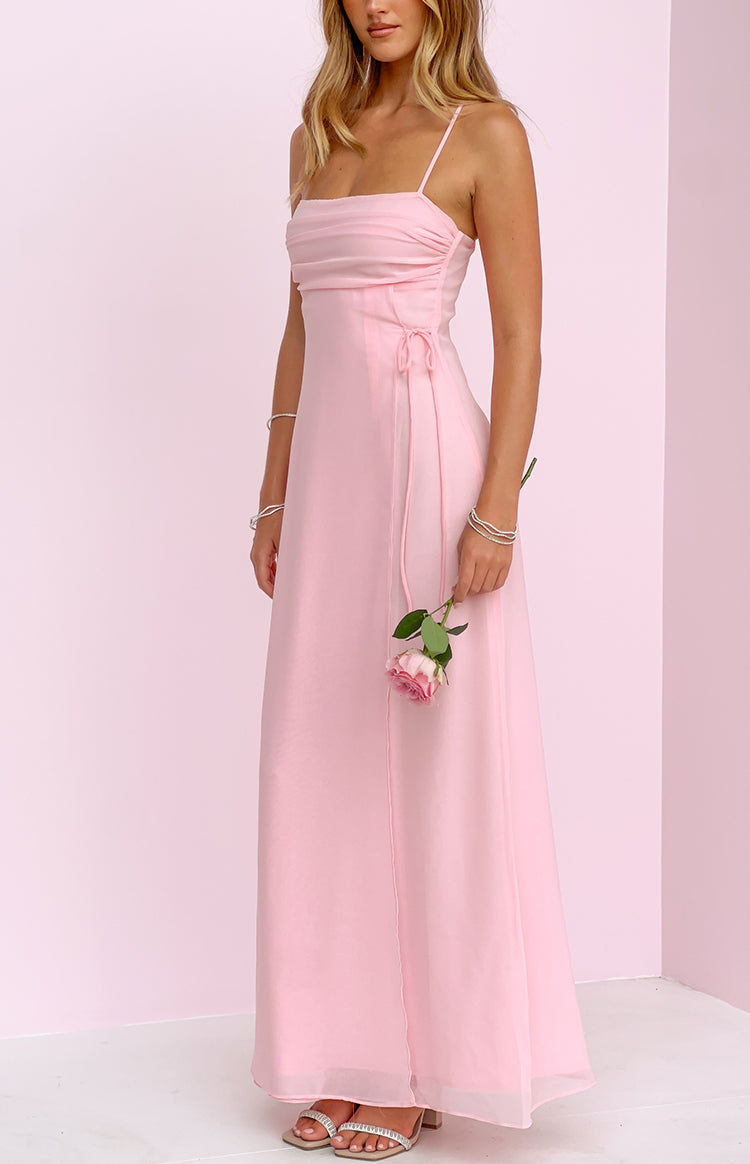 Flossie Pink Maxi Sleeveless Dress