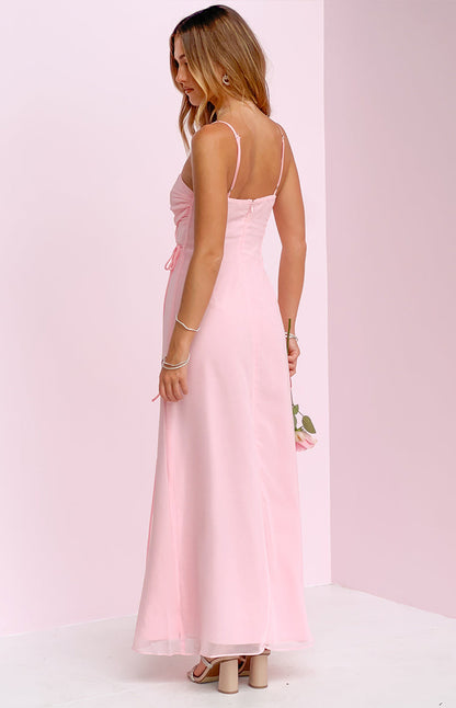 Flossie Pink Maxi Sleeveless Dress