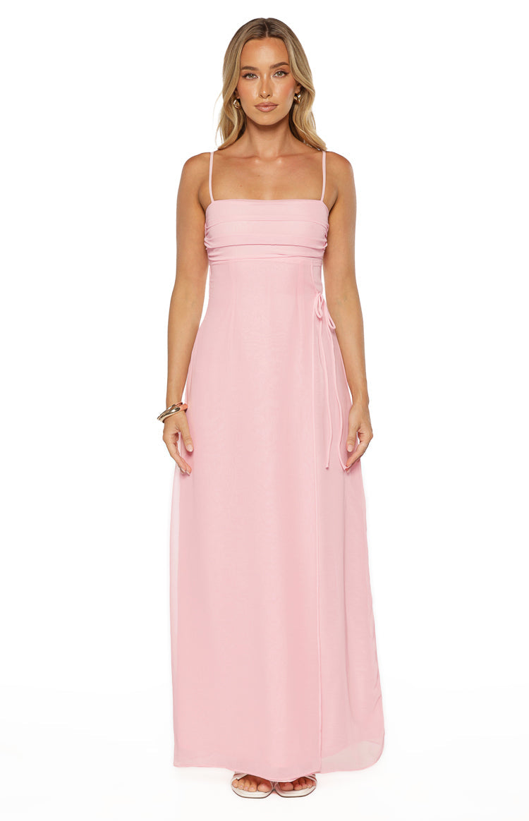 Flossie Pink Maxi Sleeveless Dress