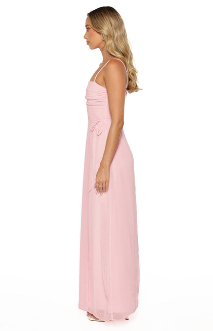 Flossie Pink Maxi Sleeveless Dress