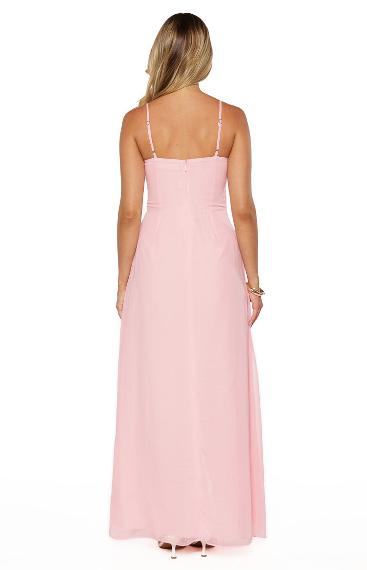 Flossie Pink Maxi Sleeveless Dress