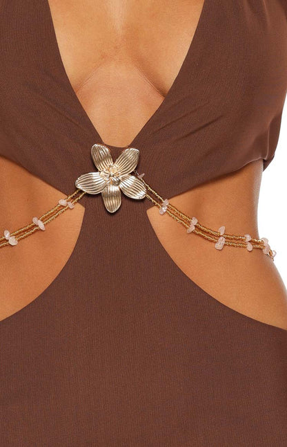 Foxy Brown Chain Detail Mini Dress