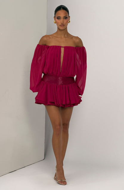 Deja Playsuit - Raspberry