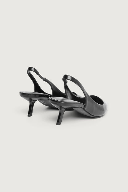 POINTED TOE SLING BACK KITTEN HEEL