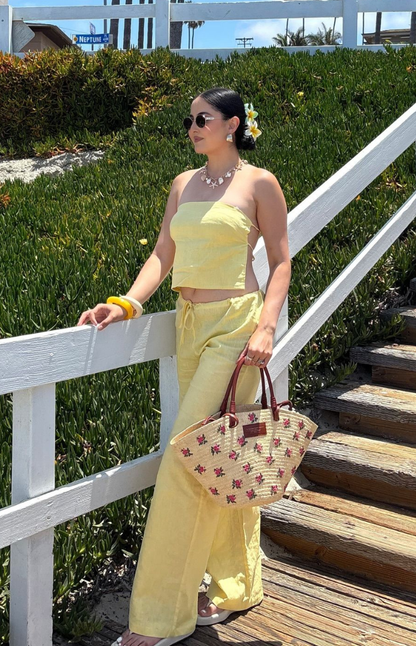 Ibiza Yellow Strapless Top