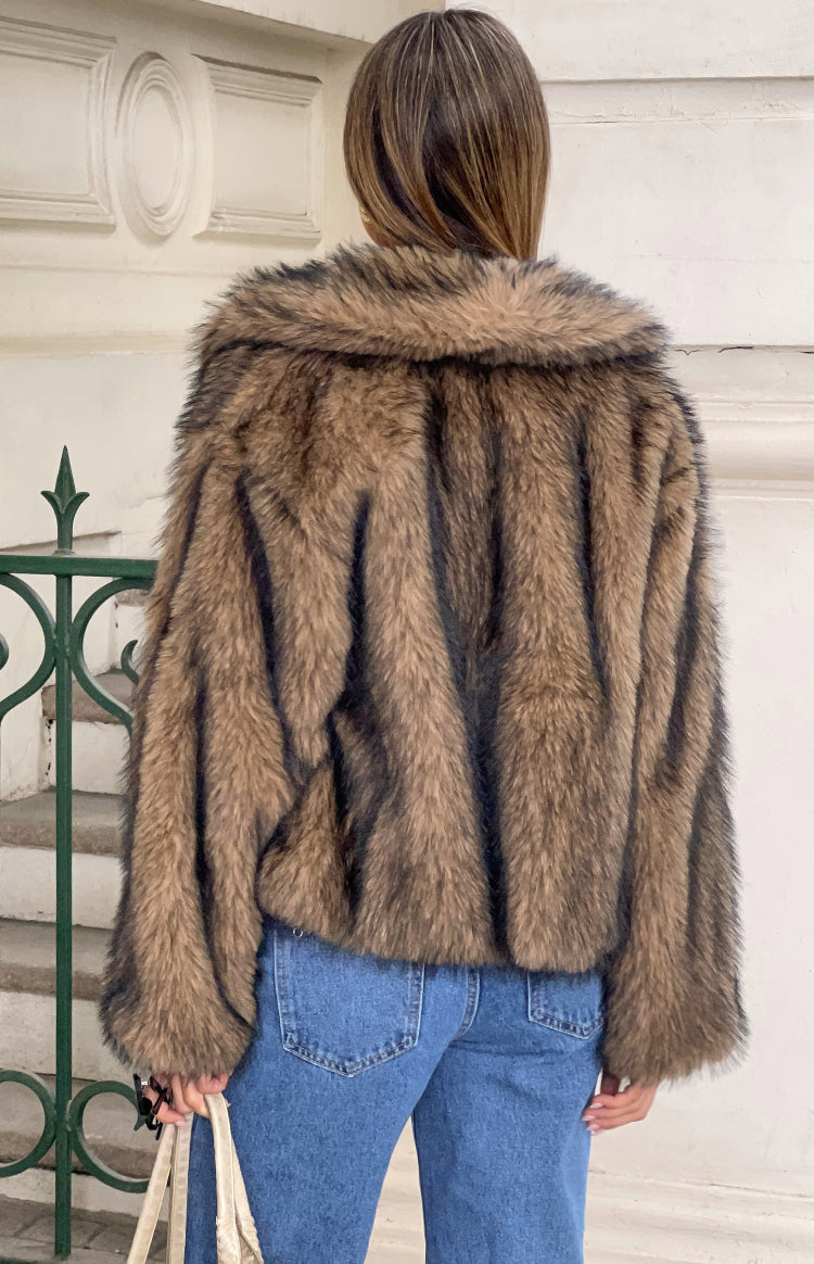 It Girl Chocolate Faux Fur Jacket