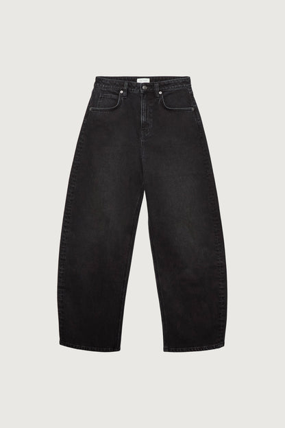 HIGH RISE BARREL LEG JEAN