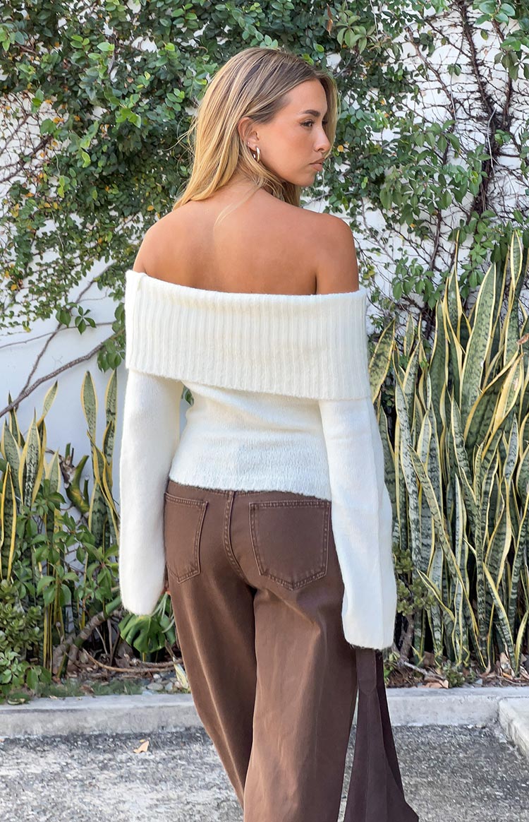 Joey Cream Off Shoulder Sweater