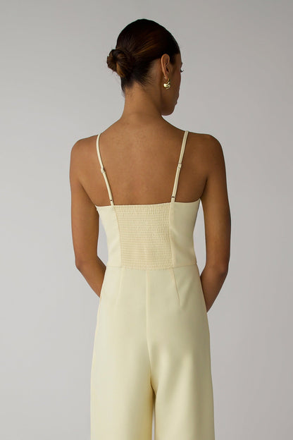 SWEETHEART NECKLINE STRAIGHT LEG JUMPSUIT