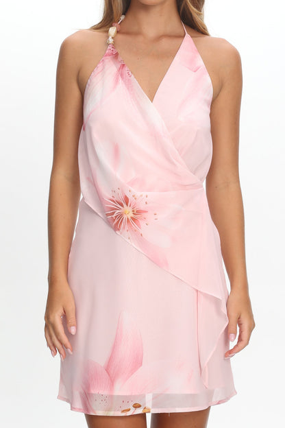Linger Open Back Mini Dress Lily Pink