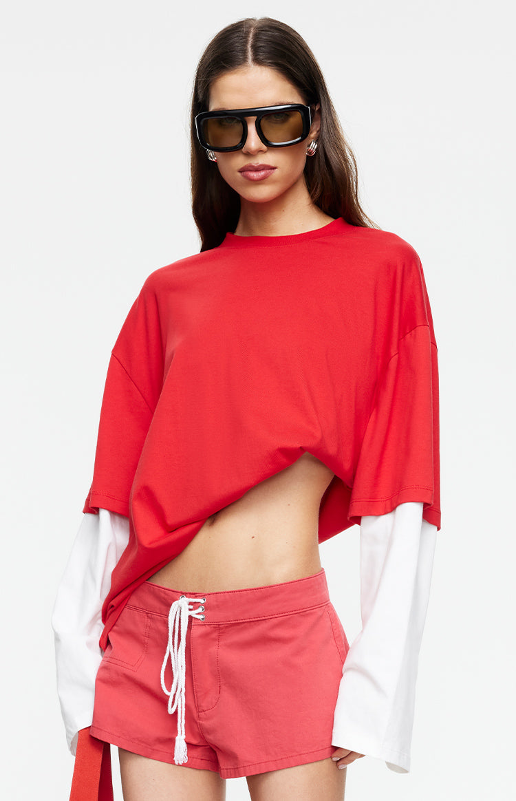 Lioness Bottega Crimson Layered Shirt