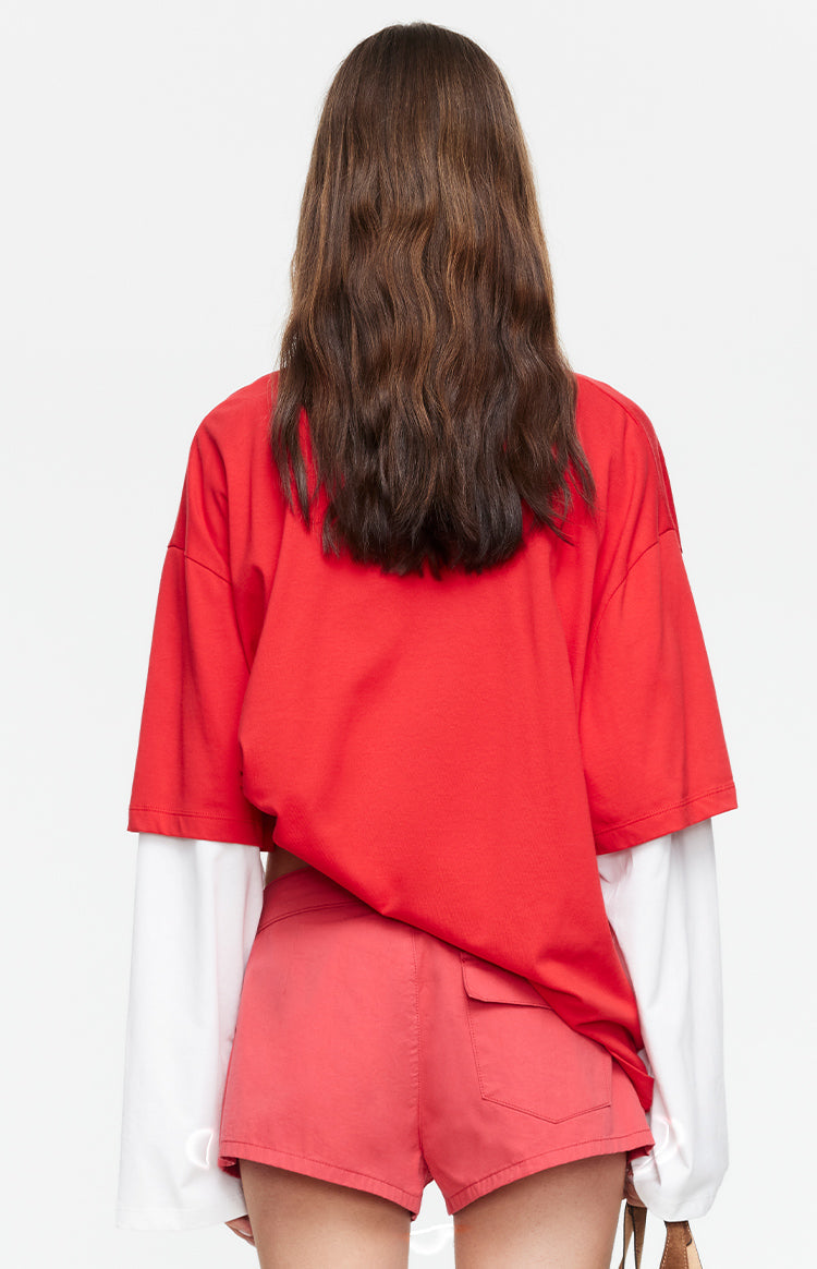 Lioness Bottega Crimson Layered Shirt