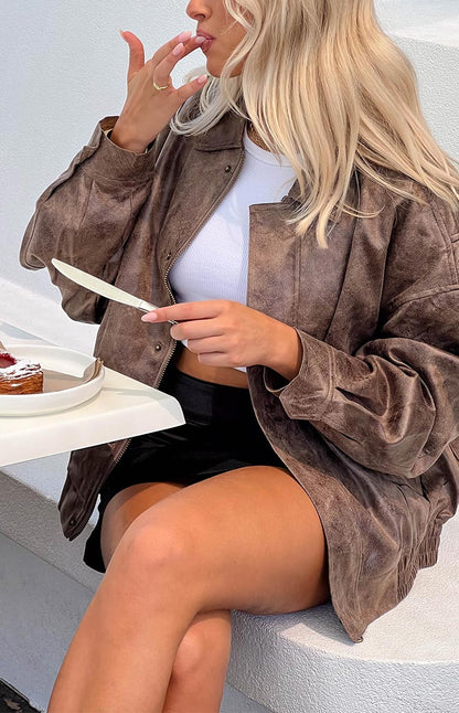 Lioness Kenny Chocolate Bomber Jacket - PRE ORDER