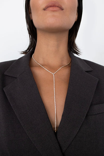 ZIRCONIA LARIAT NECKLACE