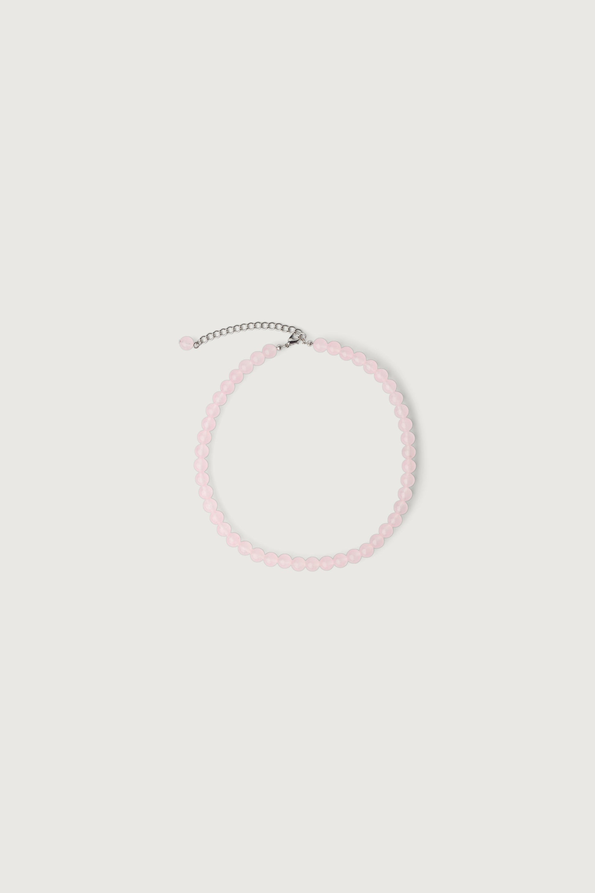 PINK STONE BEAD NECKLACE