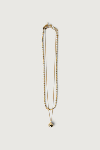 LAYERED HEART PENDANT NECKLACE