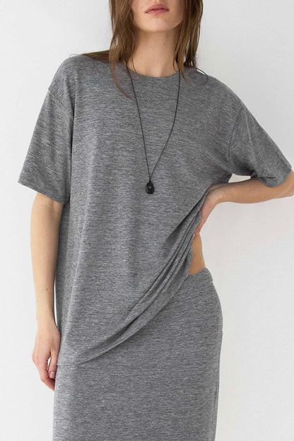 HOLLOW STONE PENDANT NECKLACE