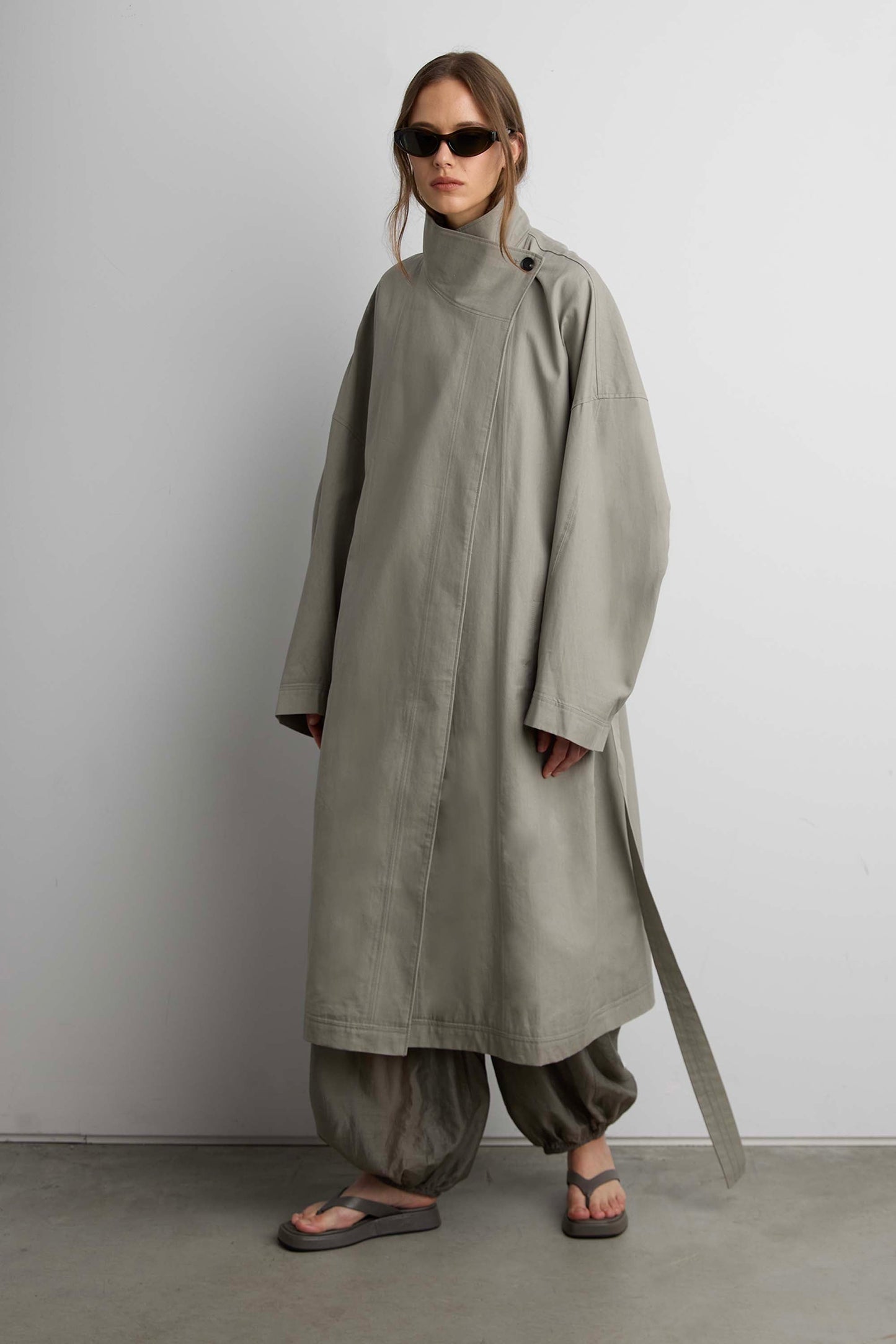 OVERSIZED OPEN FRONT COAT