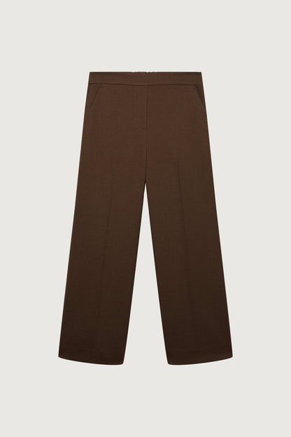 CROPPED HALF ELASTIC WAIST PANT