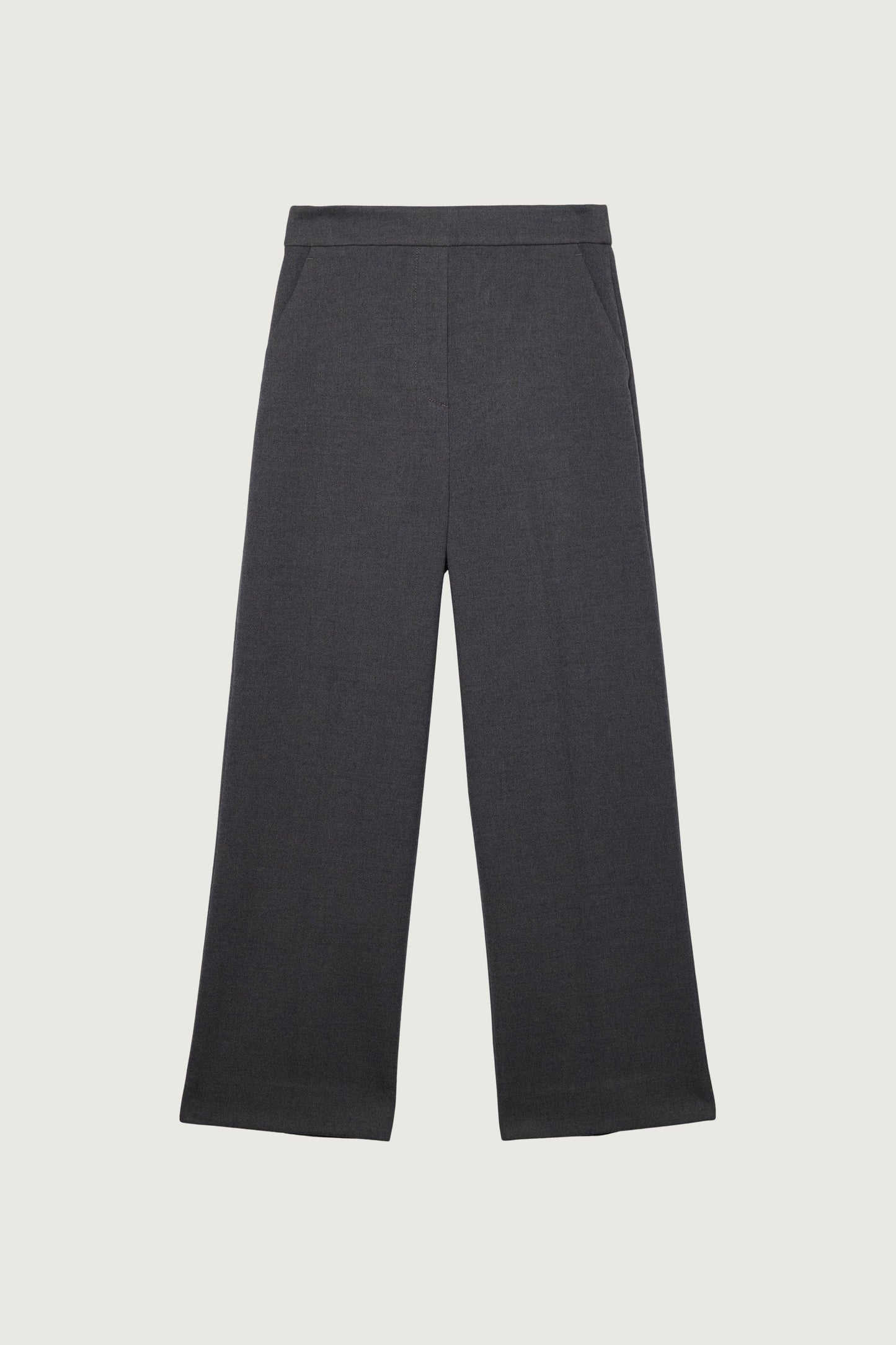 CROPPED HALF ELASTIC WAIST PANT