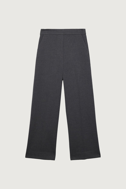 CROPPED HALF ELASTIC WAIST PANT