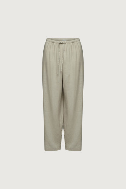 LINEN BLEND WIDE LEG PANT