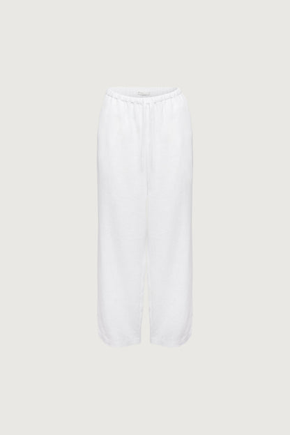 LINEN BLEND WIDE LEG PANT