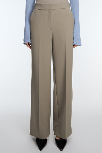 SKIRT-OVERLAY SUITING TROUSER