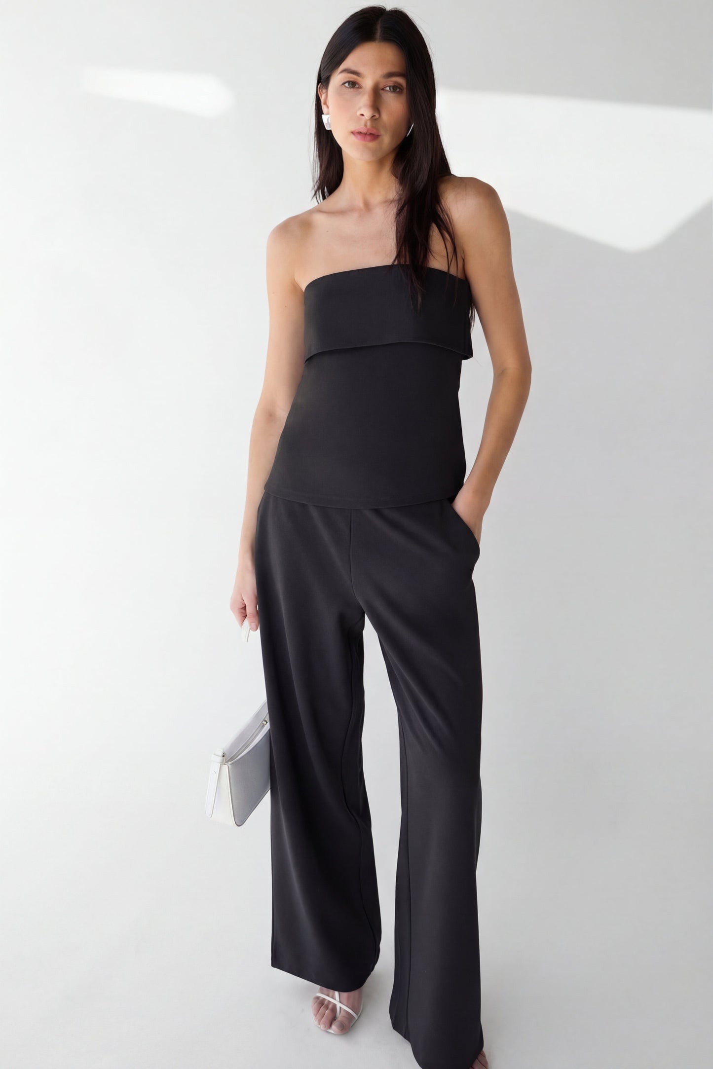 MID-RISE WIDE LEG PANT