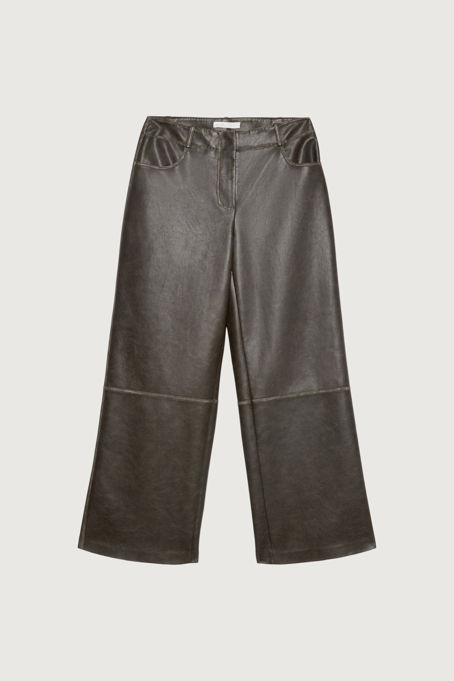 VEGAN LEATHER STRAIGHT LEG PANT
