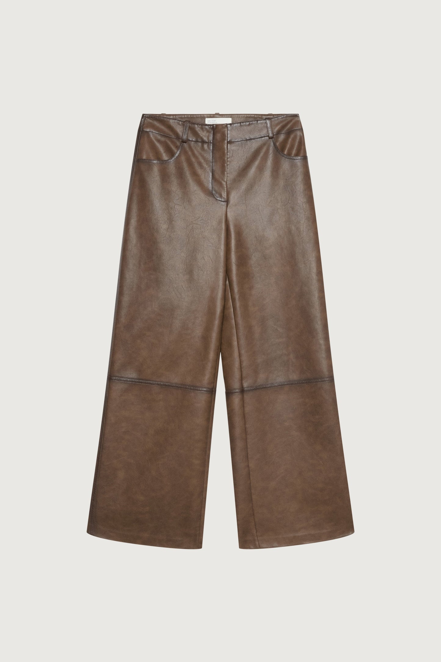 VEGAN LEATHER STRAIGHT LEG PANT