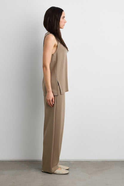 SCUBA ELASTIC WAIST STRAIGHT LEG PANT