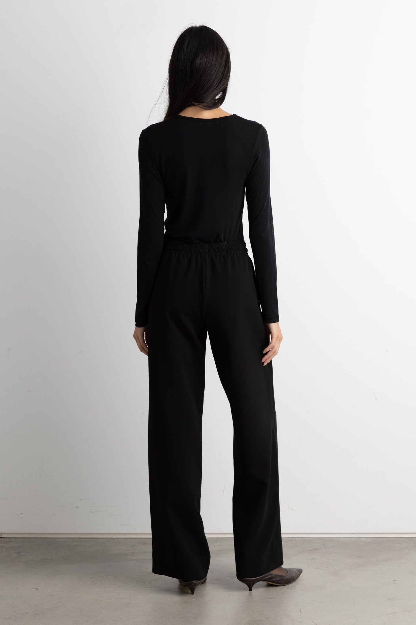 DRAWSTRING WAIST FLOWY PANT