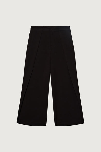 WIDE LEG PANT WITH FOLDED PLEAT