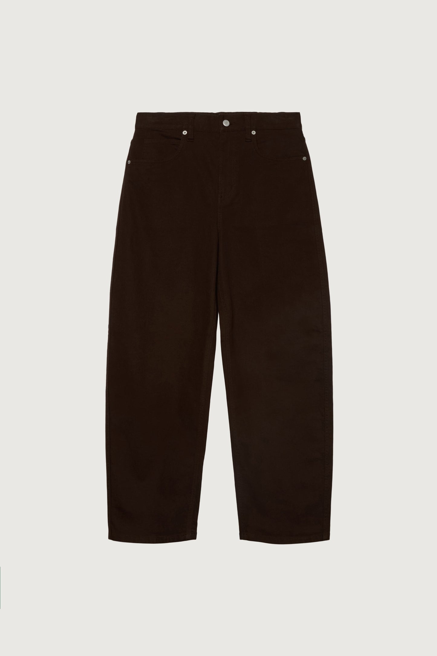 CROPPED LENGTH TWILL BARREL LEG PANT
