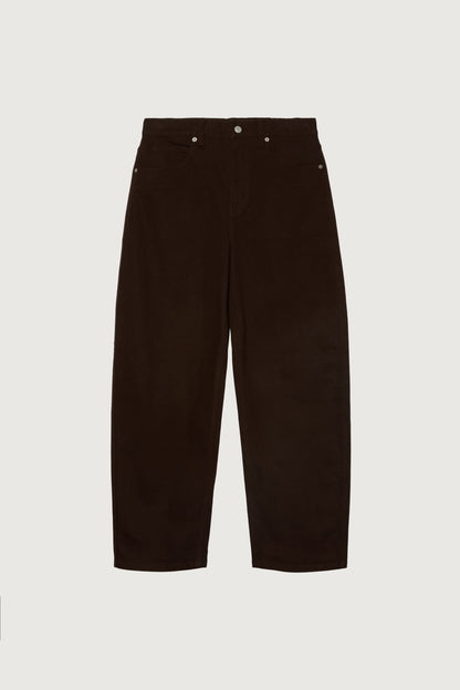 CROPPED LENGTH TWILL BARREL LEG PANT