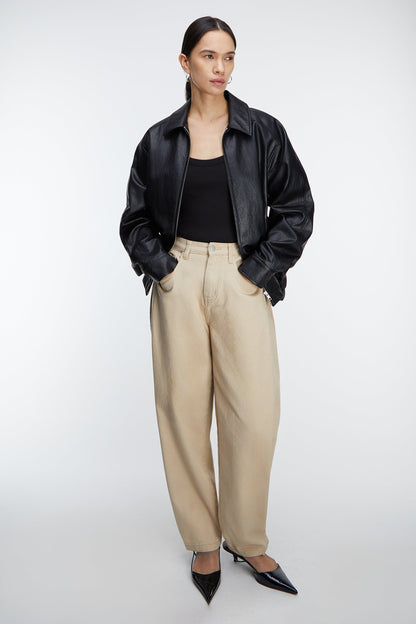 BOTTOM SNAP COTTON TWILL PANTS