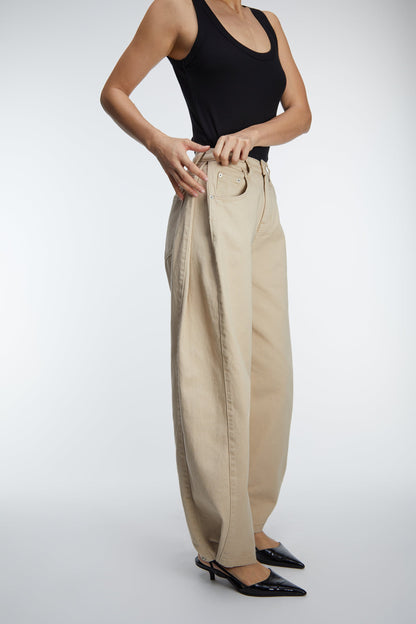 BOTTOM SNAP COTTON TWILL PANTS